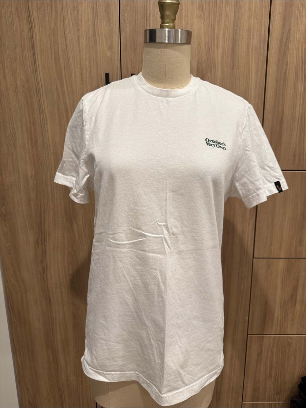OVO White Short Sleeve Crewneck T-Shirt with Small Chest Logo